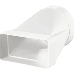 Best fladkanal overgang, 110x55 mm til Ø100 mm Duka|Kanaler & Rør