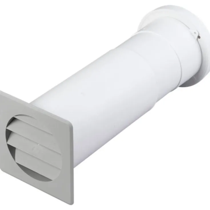 Best friskluftventil, Ø105 mm, med vægventil, snoretræk, 260-400 mm Ventiler|Duka