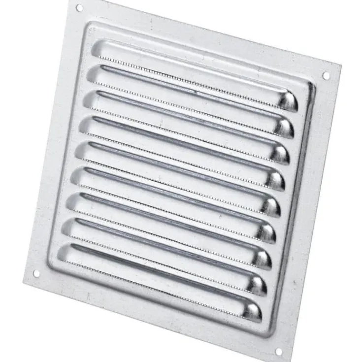 jalousirist, 125x125 mm, aluminium Ventilationsriste|Duka