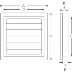 Online jalousirist 100x150 mm, Ventilationsriste|Duka