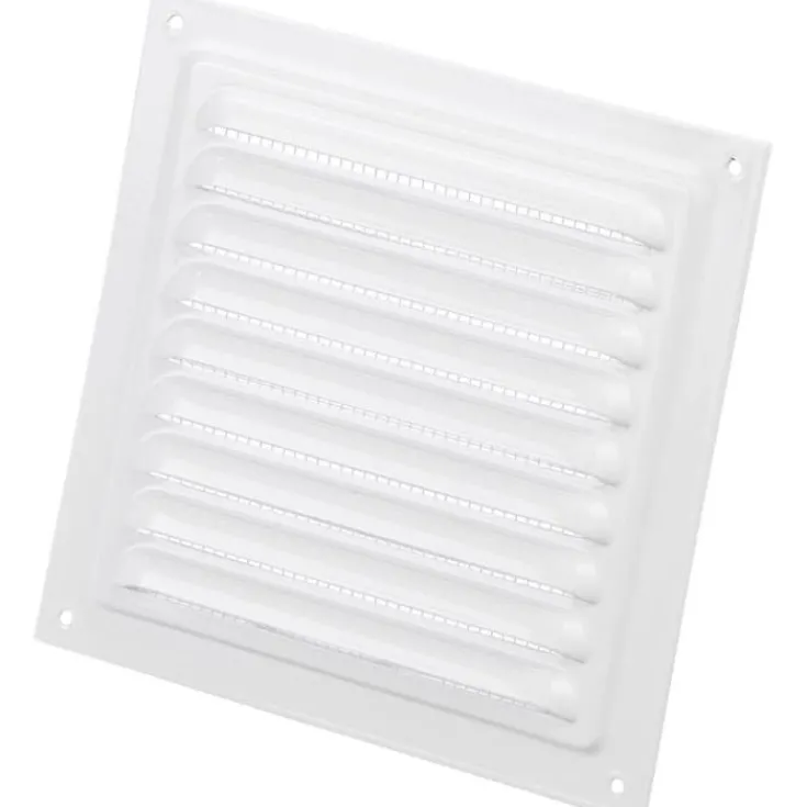 Hot jalousirist, 200x200 mm, hvid Ventilationsriste|Duka