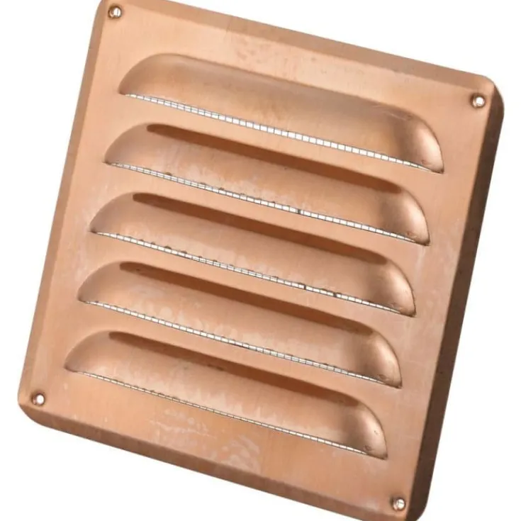 Outlet jalousirist, 175x175 mm, kobber Ventilationsriste|Duka