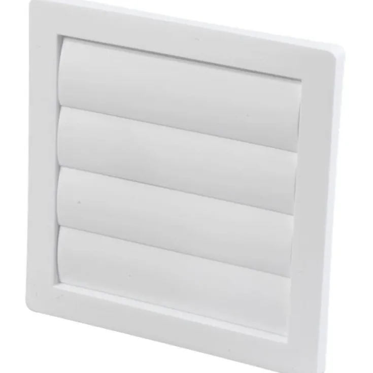Outlet lamelventil, 150x150 mm, til murgennemføring, Ventiler|Duka