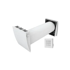 Clearance One D6 ventilator med varmegenvinding, Ø160 mm, hvid Varmegenvinding|Duka