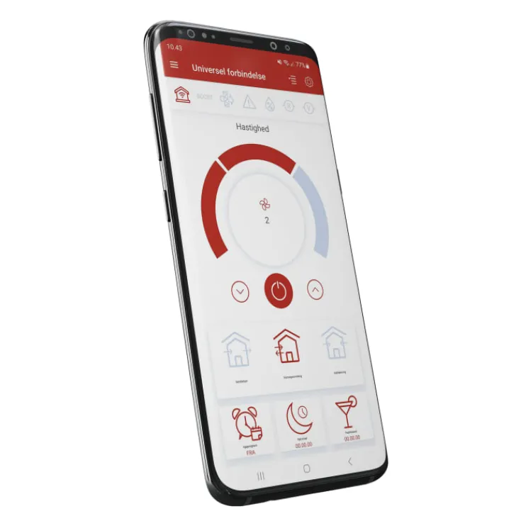 One Pro 50 S ventilator med varmegenvinding, Ø160 mm, wi-fi, Varmegenvinding|Duka