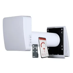 New One S4 Plus ventilator med varmegenvinding, Ø100 mm, wi-fi, hvid Varmegenvinding|Duka