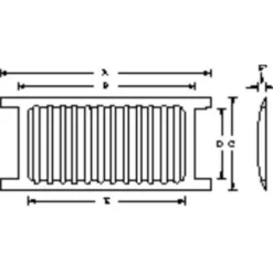 sokkelrist, 120X230 mm, aluminium Ventilationsriste|Duka