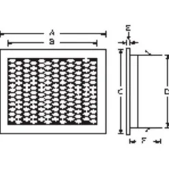Clearance sokkelrist, 150x150 mm, aluminium Ventilationsriste|Duka