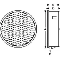 Online udluftningsventil, Ø117 mm, galvaniseret Ventilationsriste|Duka