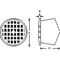 ventilrist, Ø87 mm, aluminium Tilbud|Ventilationsriste