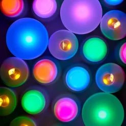 Hot Mini genopladelige LED indsats, farvet lys, 3 stk. Bordlamper