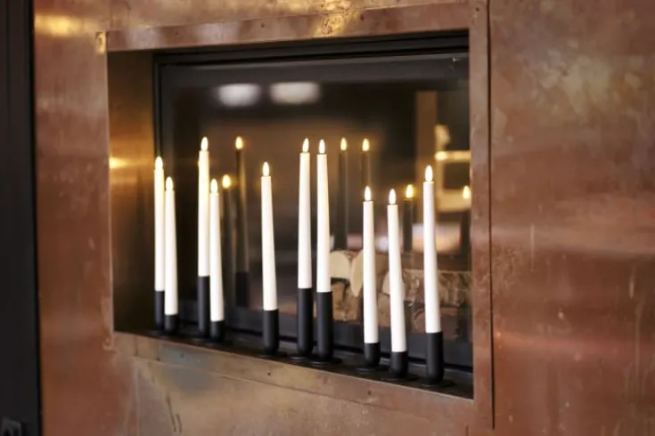 Hot Totem lysestage, mellem Kunstige Stearinlys