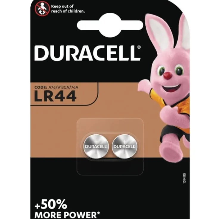 LR44 batterier, 2 stk. Batterier|Duracell
