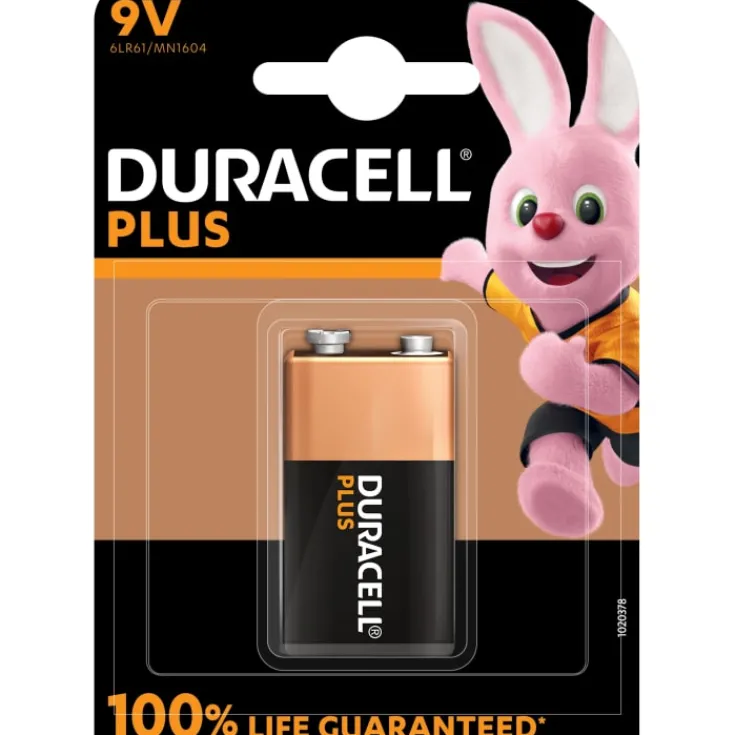 Hot Plus 9V batteri, 1 stk. Batterier|Duracell