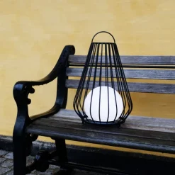Online Evesham solcelle lanterne, sort, Udendørs Bordlamper|Solcellelamper