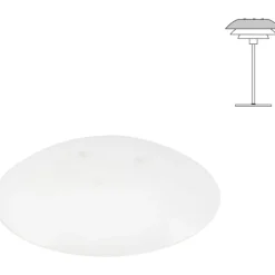 Discount reserveglas til DL20 bordlampe, øverste skærm Reserveglas|Dyberg Larsen