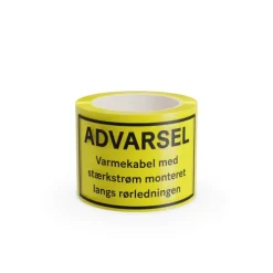 Hot advarselstape til varmekabelanlæg, 33 meter El Gulvvarme