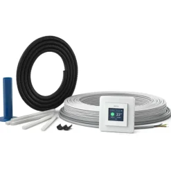 Sale gulvvarmesæt med varmekabel & termostat, wifi, 470W, 43 meter Varmekabler & Frostsikring