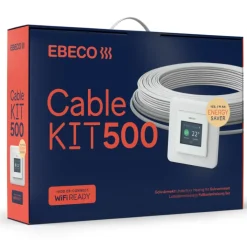 Sale gulvvarmesæt med varmekabel & termostat, wifi, 810W, 73 meter Varmekabler & Frostsikring