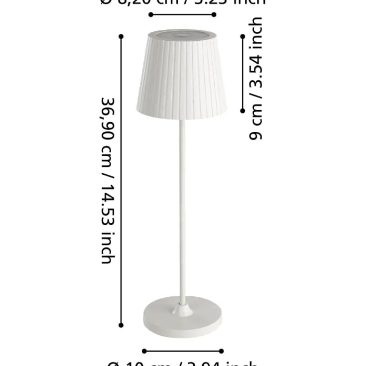 Hot Cabozo genopladelig bordlampe, USB-C, hvid Genopladelige Lamper|Bordlamper
