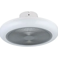 Discount Kostrena ventilator med lys, hvid/grå Loftventilatorer