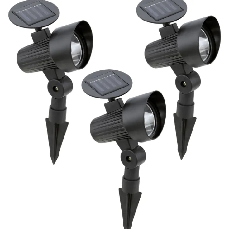 Clearance solcelle spotlamper, 3 stk. Solcellelamper|Havelamper
