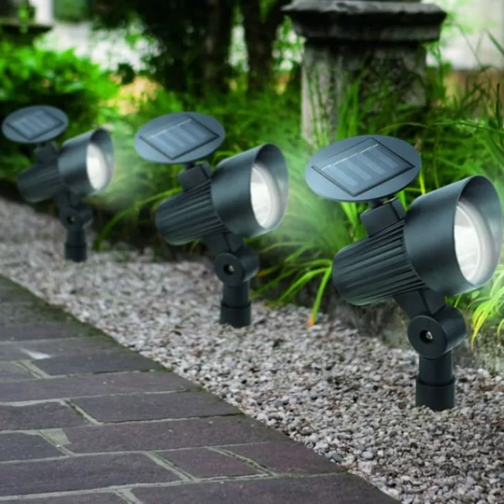 Clearance solcelle spotlamper, 3 stk. Solcellelamper|Havelamper