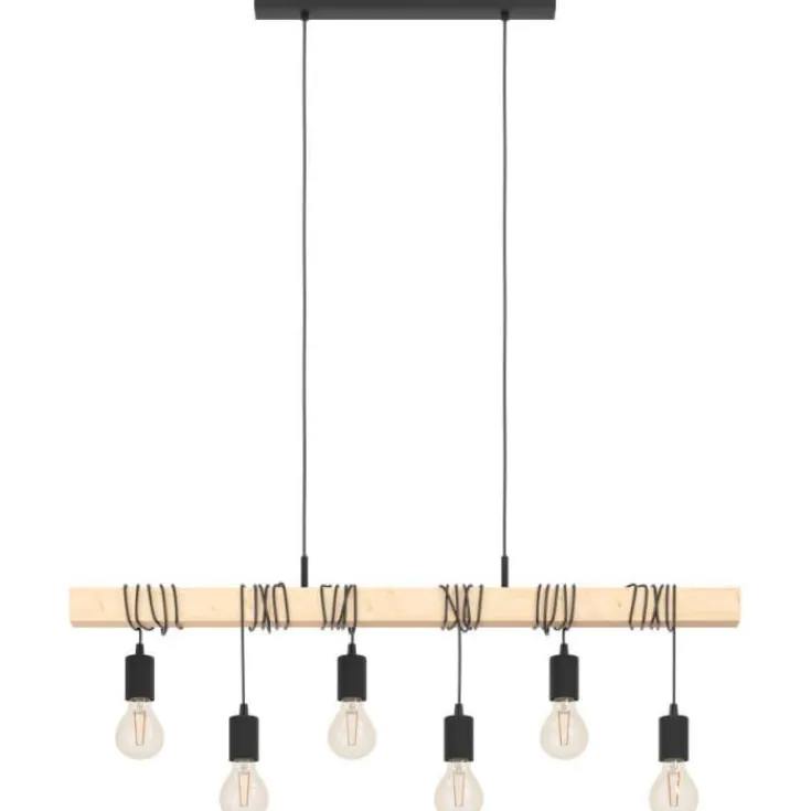 Outlet Townshend langbordspendel, 6 lamper, sort Loftlamper