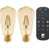 New Z E27 edisonpære med fjernbetjening, 2200K, 4,9W, 2-pak Lyskilder