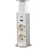 Sale E-Line pop-up stikdåse med 2 udtag & USB A+C, schuko Stikdåser