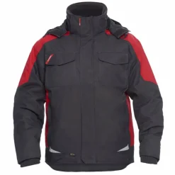 Clearance FE Engel Galaxy vinterjakke, koksgrå/rød, str. 2XL Jakker & Veste