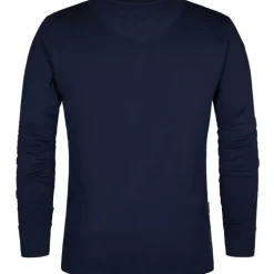 Hot FE Engel Grandad langærmet t-shirt, marineblå, str. 2XL T-Shirts & Poloshirts