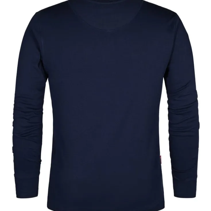 Hot FE Engel Grandad langærmet t-shirt, marineblå, str. 2XL T-Shirts & Poloshirts