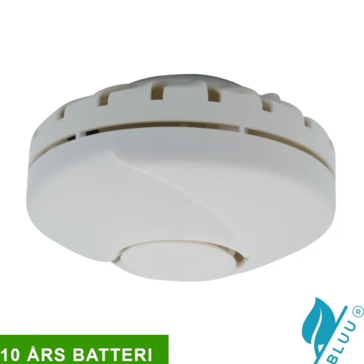 Clearance Foss Life Bluu Circle 10+ temperaturalarm, batteri, hvid Alarmsystemer & Tyverisikring