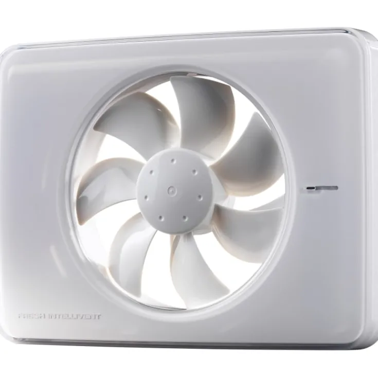 Outlet Intellivent 2.0 badventilator, fugtstyring, timer, Ø100 mm, Badeværelsesventilatorer
