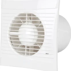 Outlet S125 badventilator, fugtstyring, timer, hvid Badeværelsesventilatorer