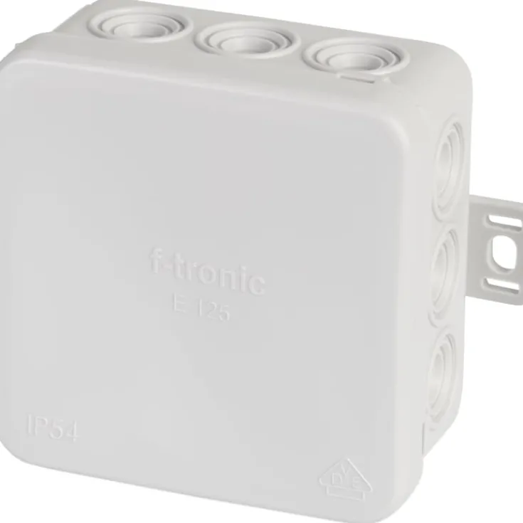 Discount F-tronic E125 samledåse, 75x75x40 mm, lysegrå Samledåser