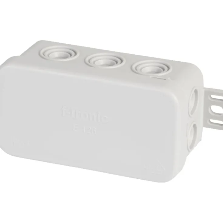 F-tronic E126 samledåse, 85x44x40 mm, lysegrå Samledåser