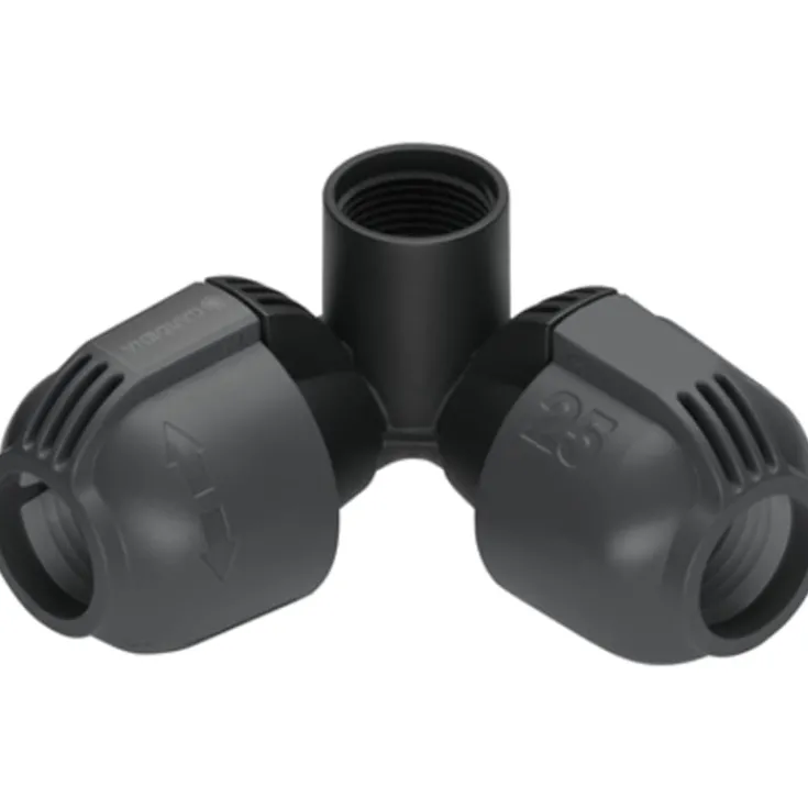 Outlet Pipeline hjørne T-stykke, 25 mm, Tilbud|Vandingssystemer
