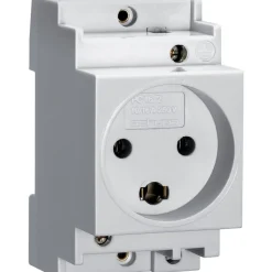 Best stikdåse for DIN skinne 16A 250V, med jord Tavlekomponenter