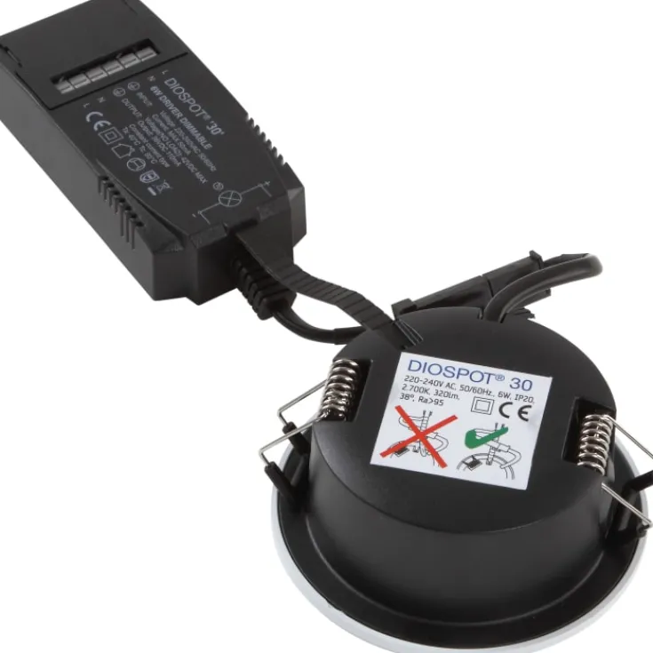 Clearance GN Diospot 30 LED spot V.2, hvid, 2700K Gn Belysning|Indbygningsspots