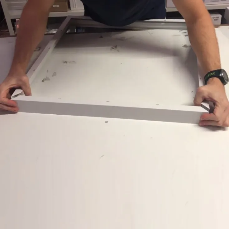 New Click-Fit påbygningsramme til panel, hvid, Led Paneler