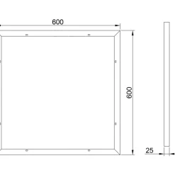 hvid integrationsramme til panel, 60x60 cm Led Paneler