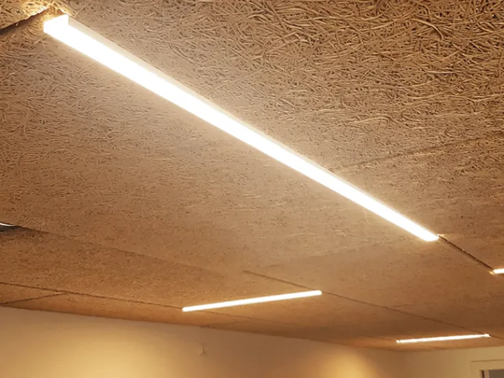 Discount underforsænket LED skinne til Troldtekt loft inkl. 1-10V driver 120 cm, Led Skinner