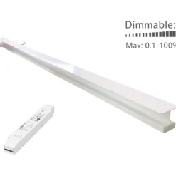 underforsænket LED skinne til Troldtekt loft inkl. TRIAC driver 120 cm, 3000K Led Skinner