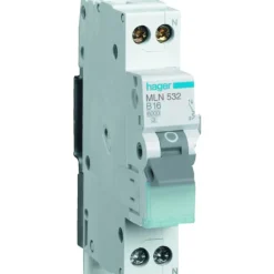 Outlet Automatsikring C 1P+N 1M, Tavlekomponenter