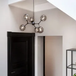 Sale Atom Large lysekrone, røgfarvet Halo Design