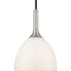 Bellevue pendel, glas/børstet stål, Ø24 cm Loftlamper