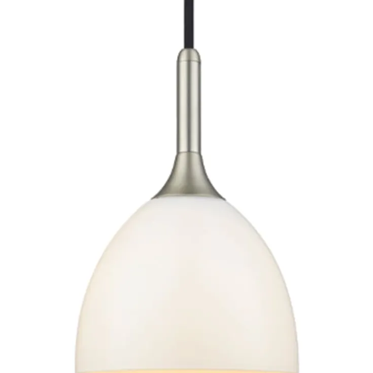 Bellevue pendel, glas/børstet stål, Ø24 cm Loftlamper