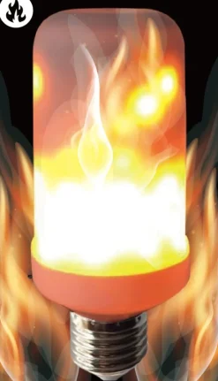 Hot Colors Luksus E27 flammepære, 1400K, 2,5W Halo Design
